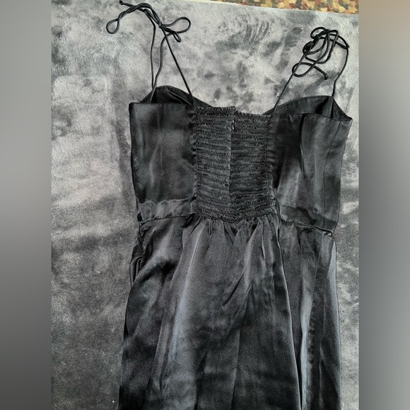 Reformation Marguerite Silk Dress in Black Size 2 - Picture 12 of 15